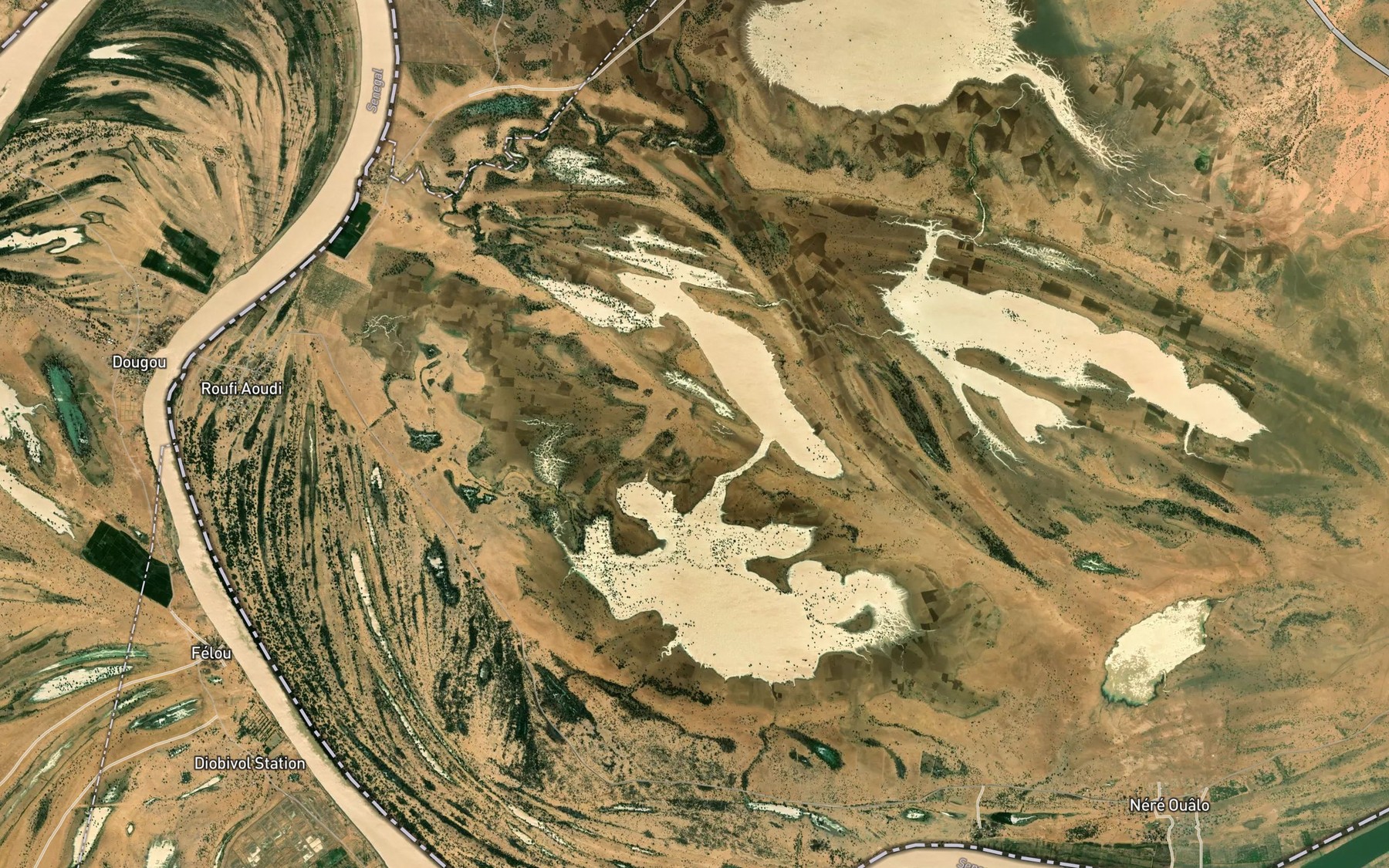 Satellite map of the Faramzaye