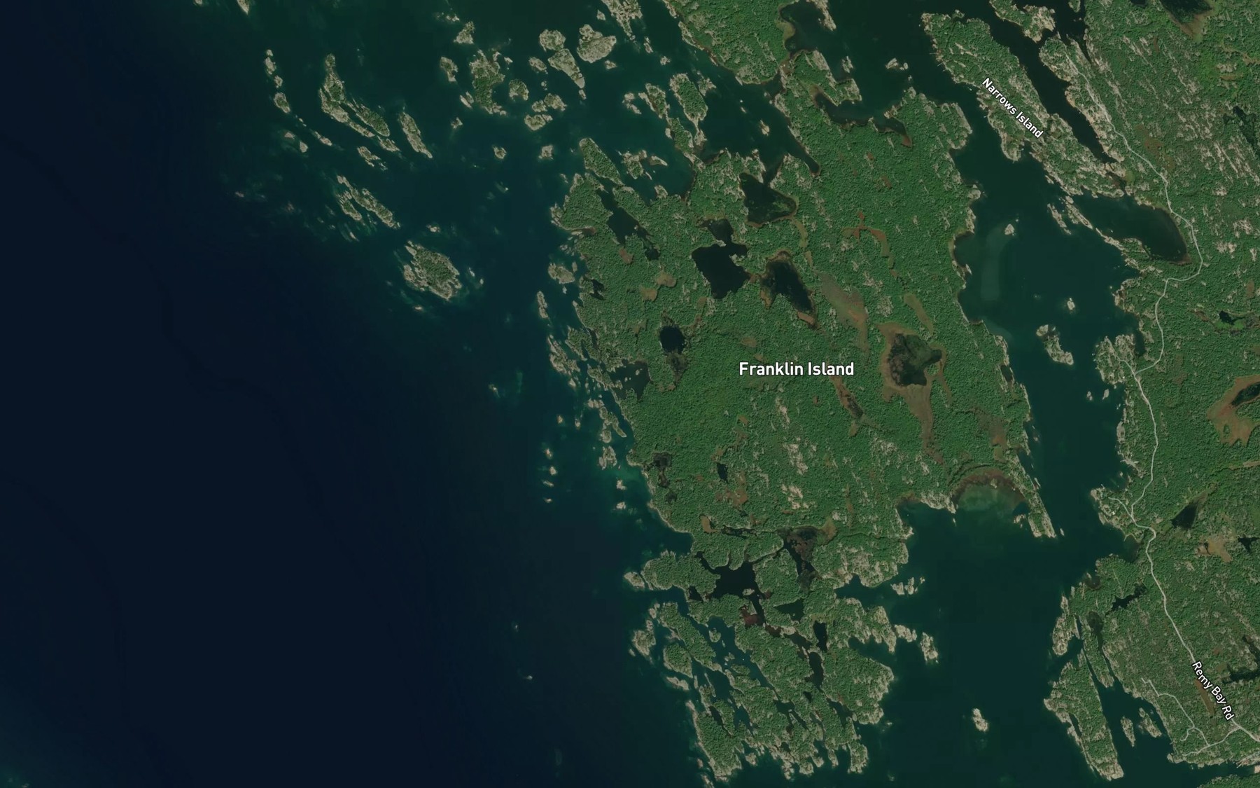 Satellite map of the Brown Pool