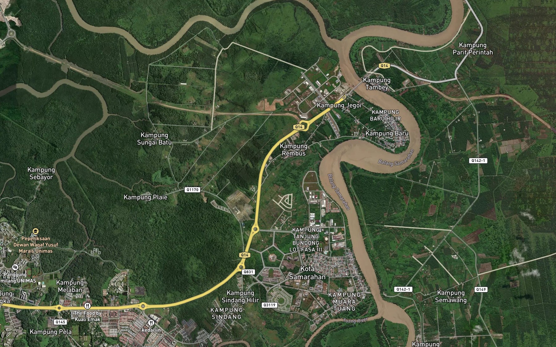 Satellite map of the Sungai Rembus Besar