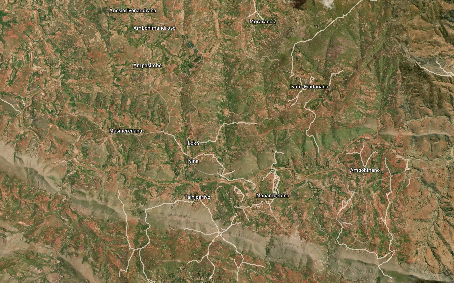 Satellite map of the Manapa Riviere