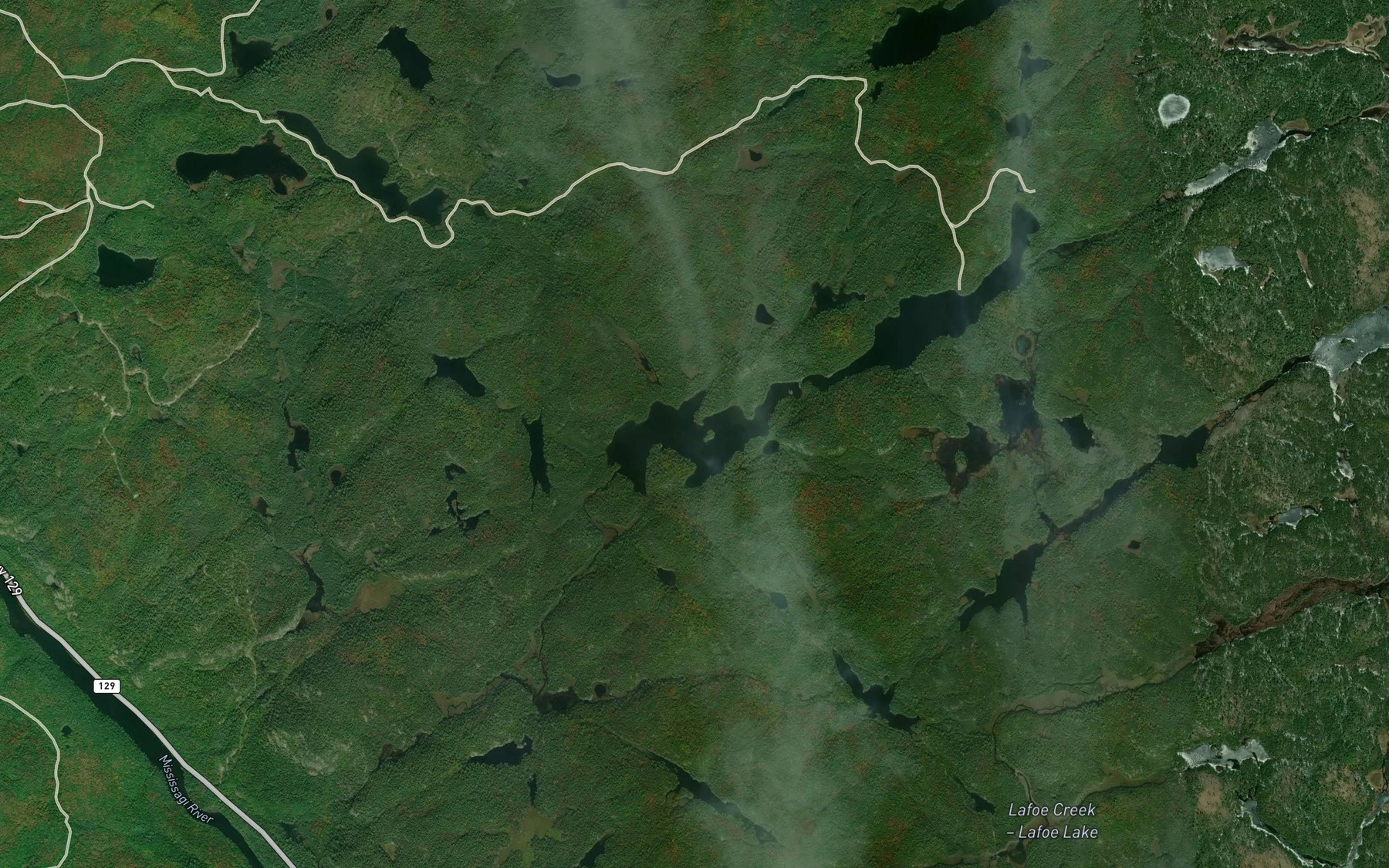 Satellite map of the Grindstone Lake