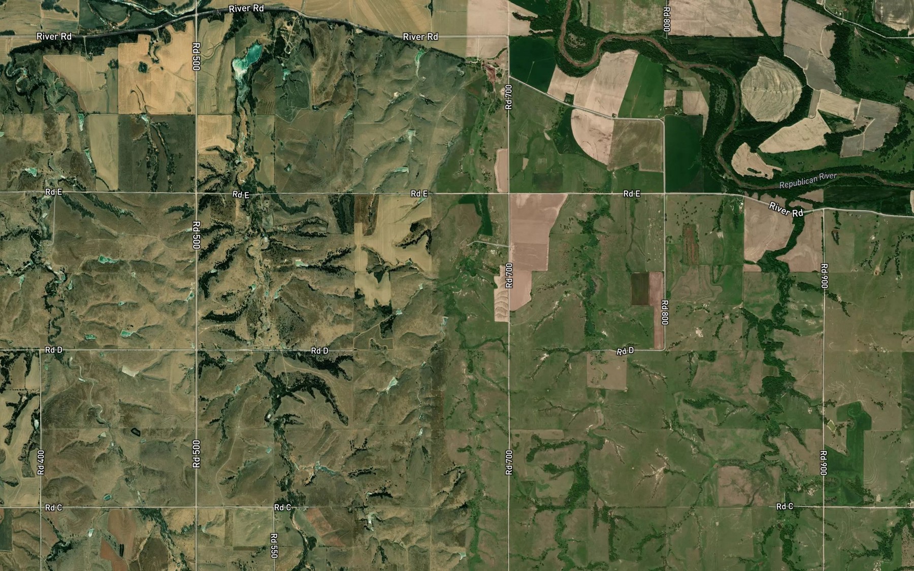 Satellite map of the Sibert Reservoir