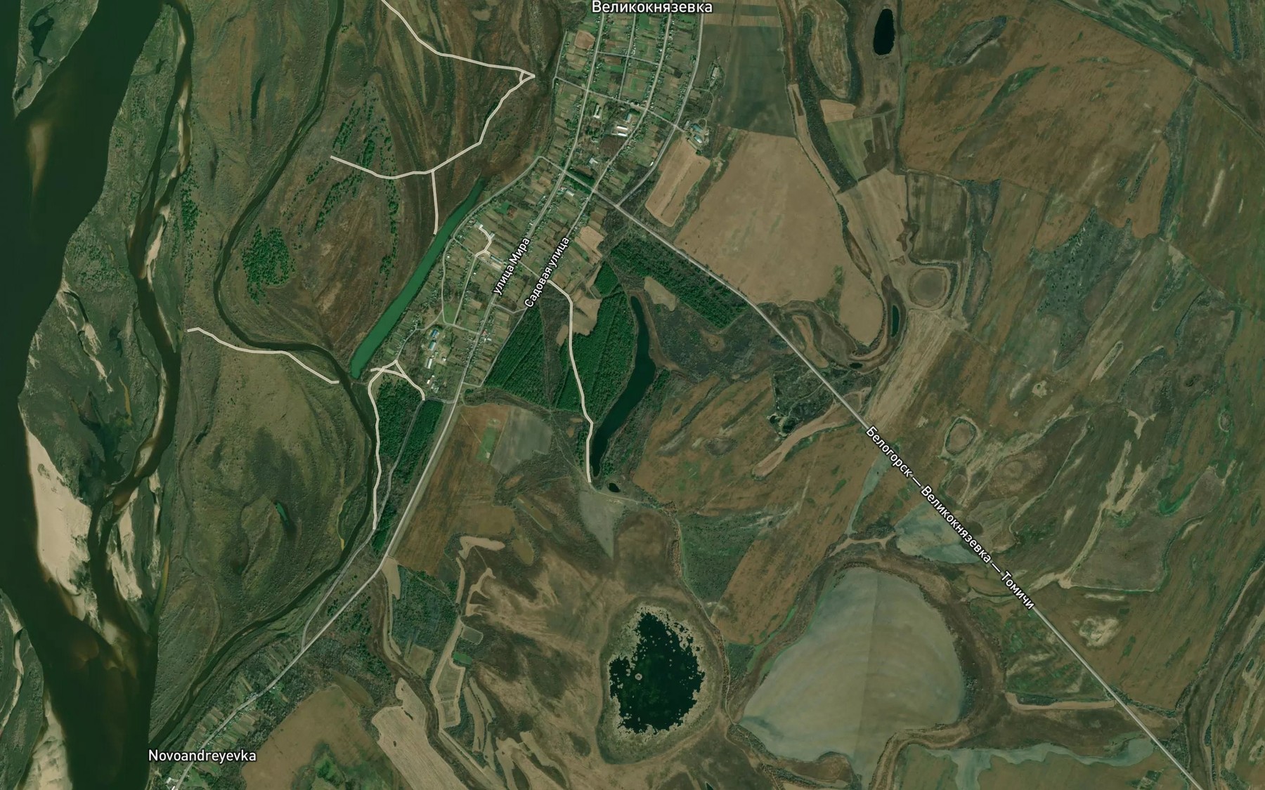 Satellite map of the Ozero Krivoye