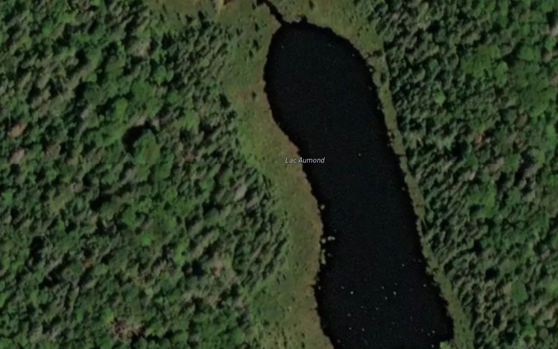 Satellite map of the Lac Aumond