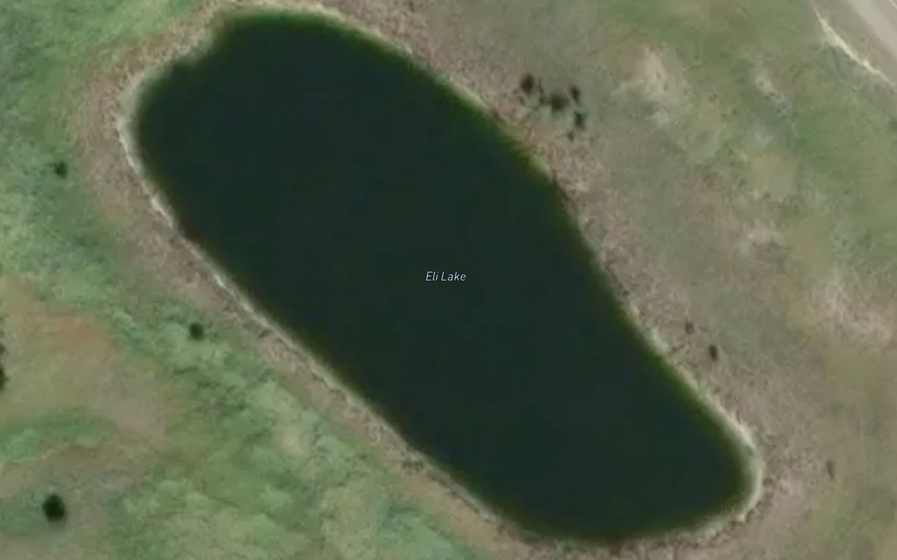 Satellite map of the Eli Lake