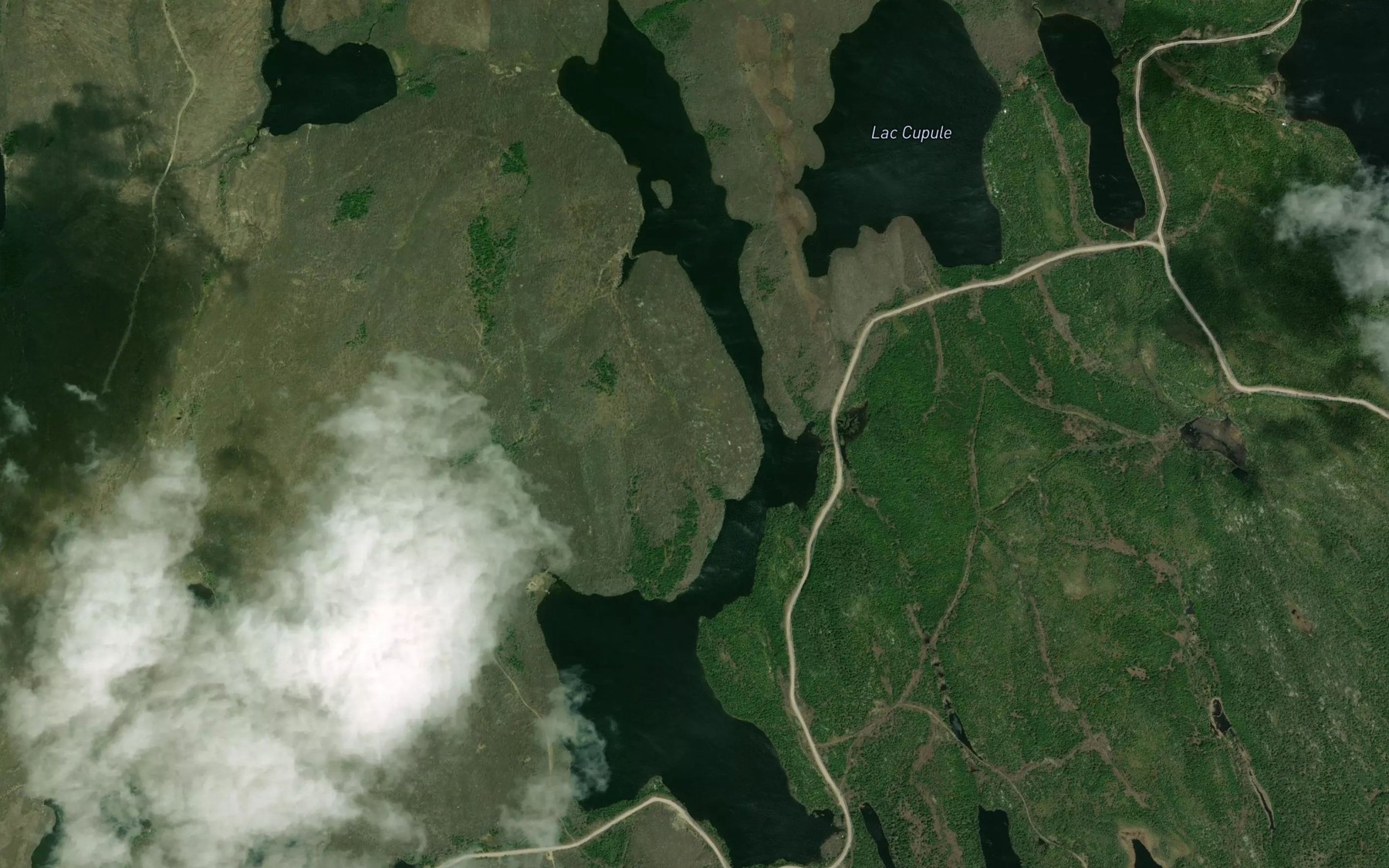 Satellite map of the Lac aux Os