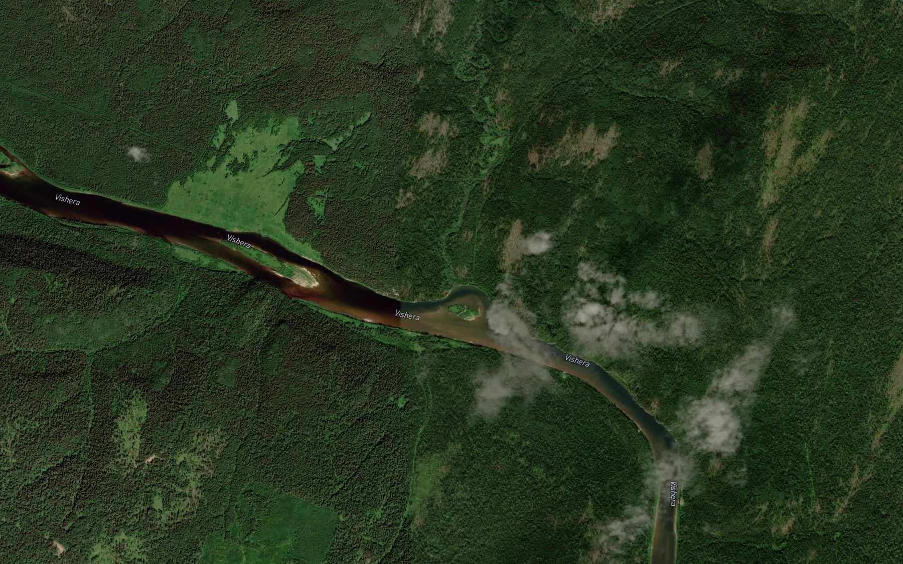 Satellite map of the Pisanka