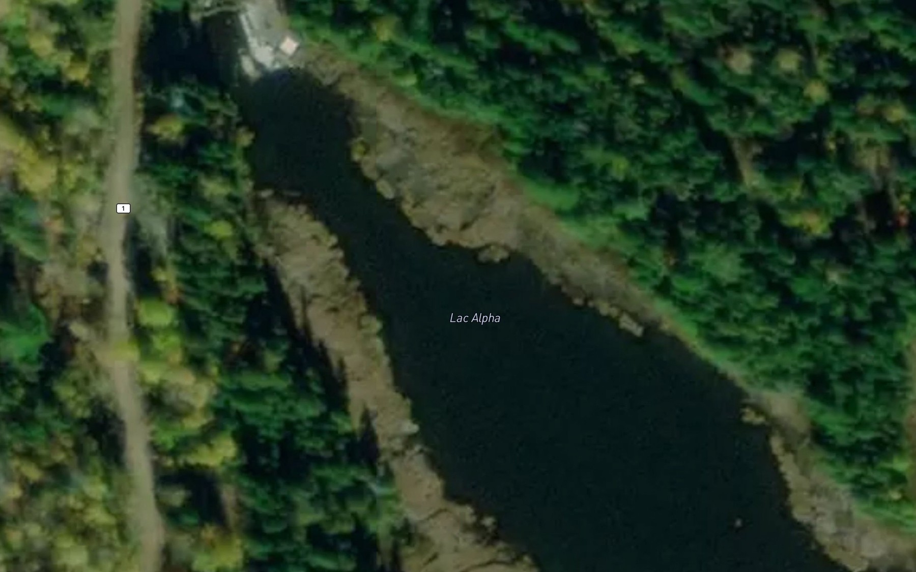 Satellite map of the Lac Alpha