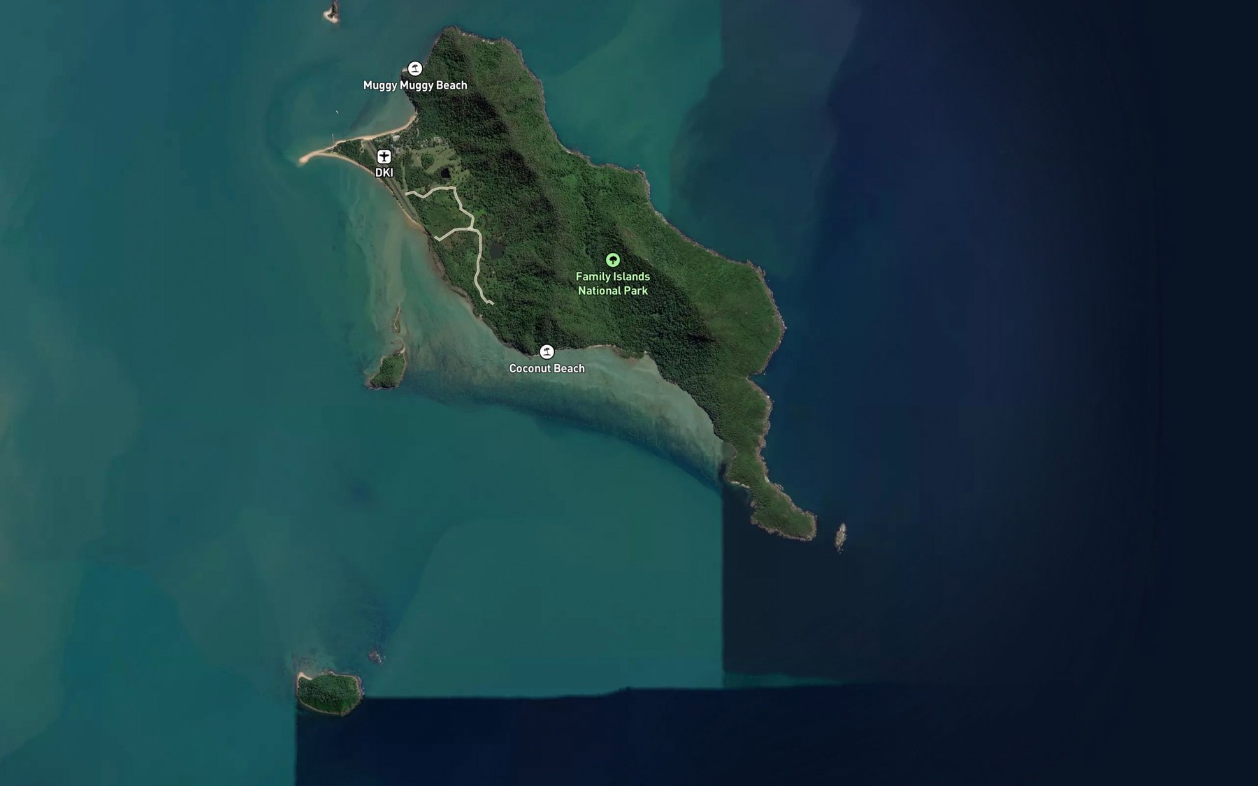 Satellite map of the Coconut Bay