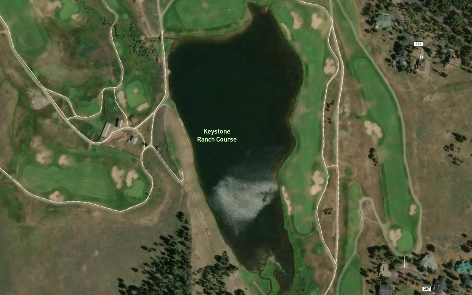 Satellite map of the Reynolds Reservoir
