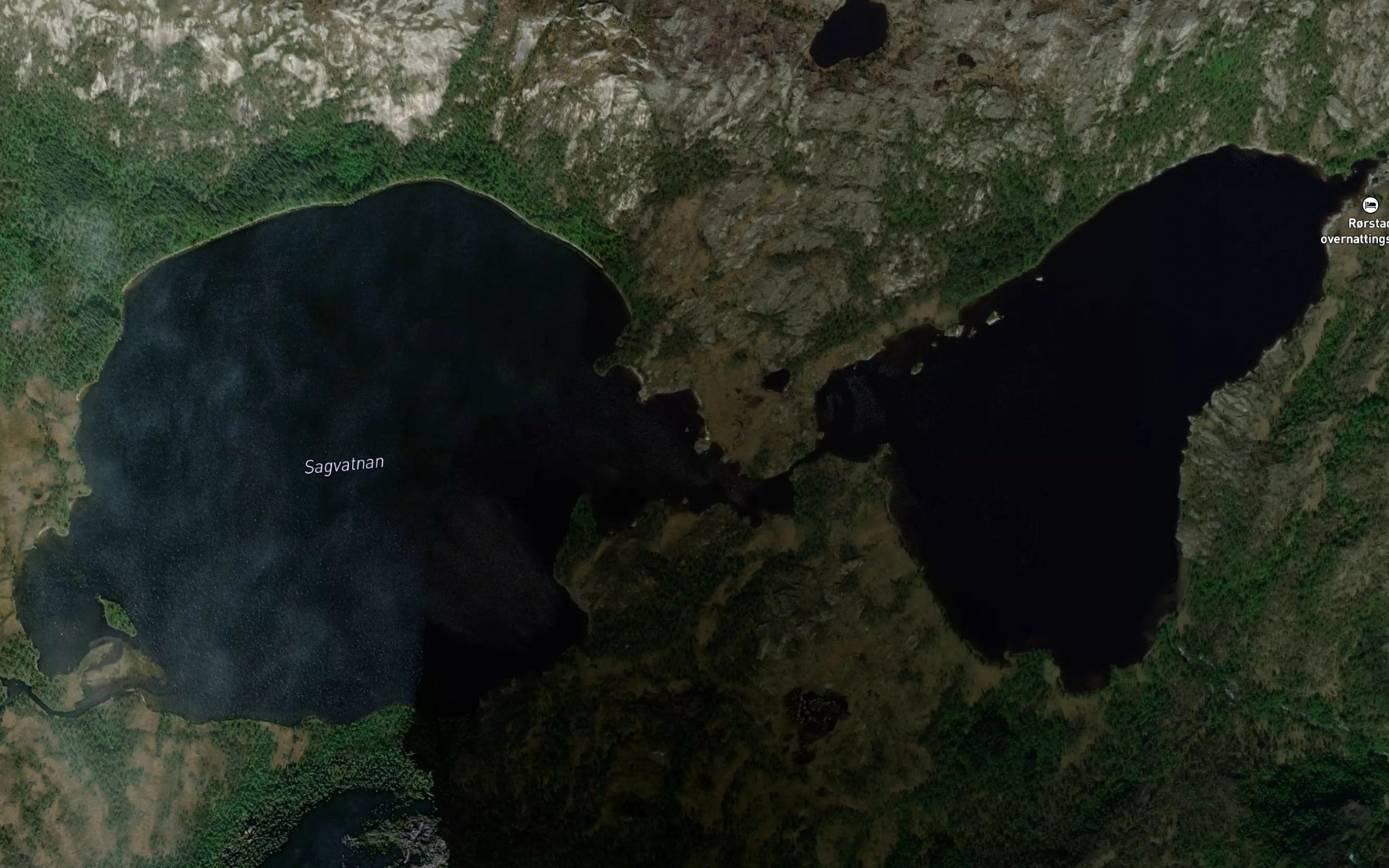Satellite map of the Sagvatnan