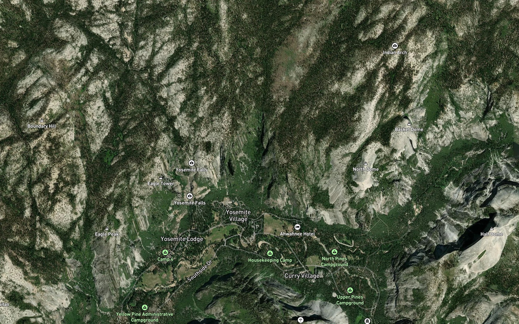 Satellite map of the Lehamite Creek