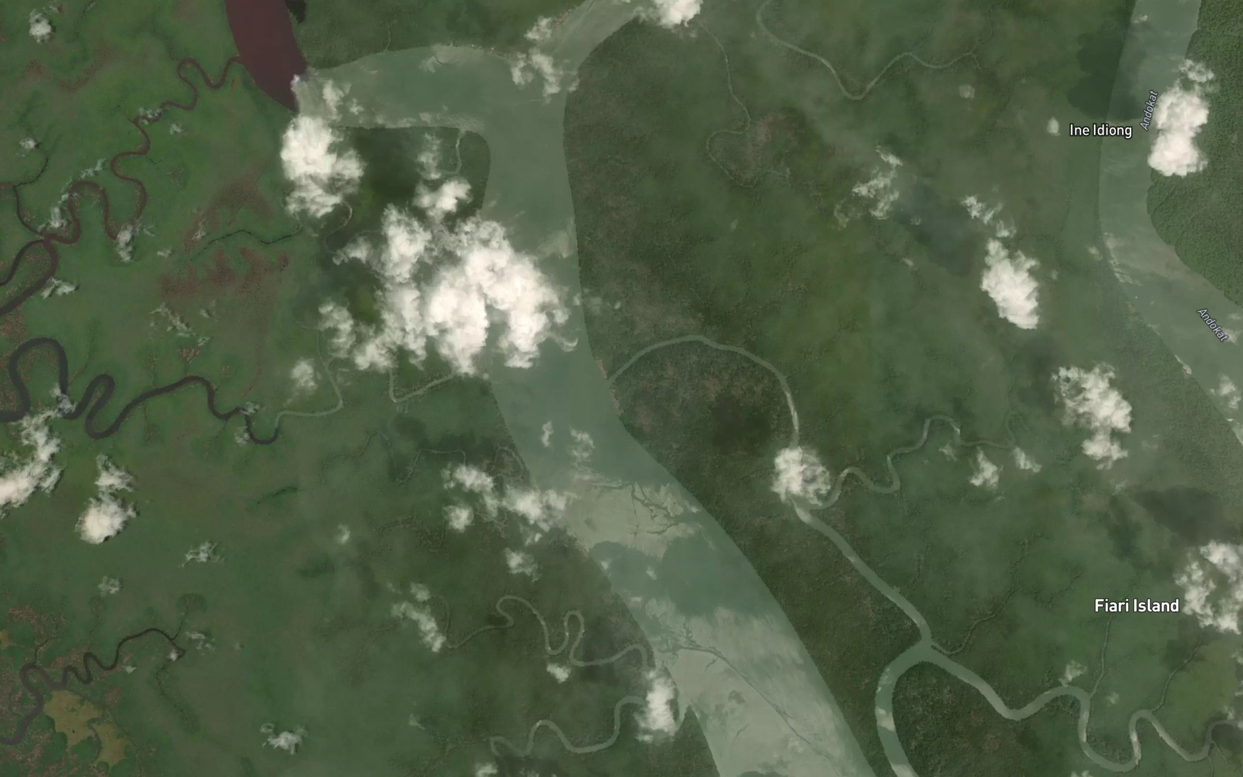 Satellite map of the Fwafe