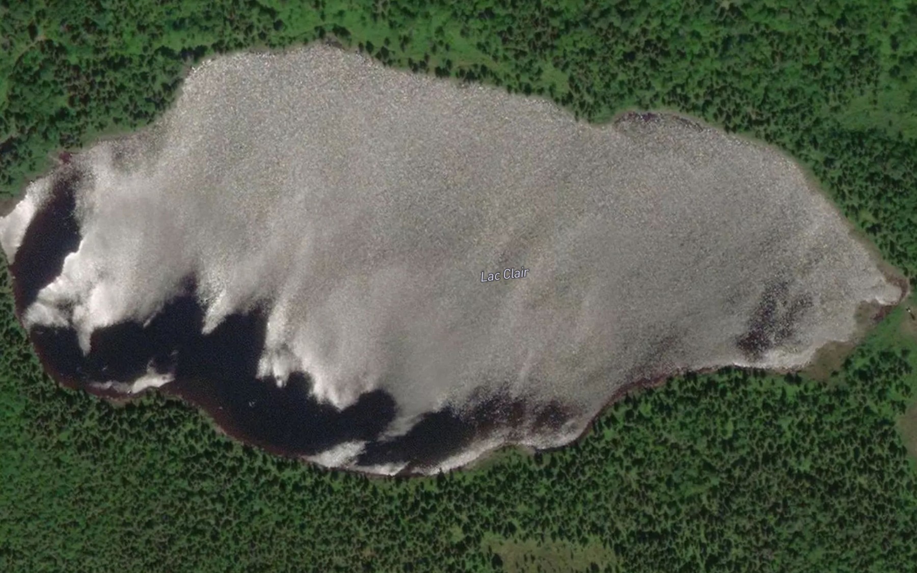 Satellite map of the Lac Clair