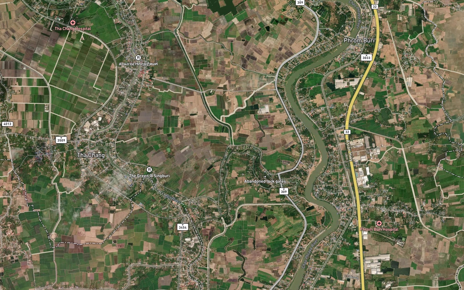 Satellite map of the Khlong Chuat