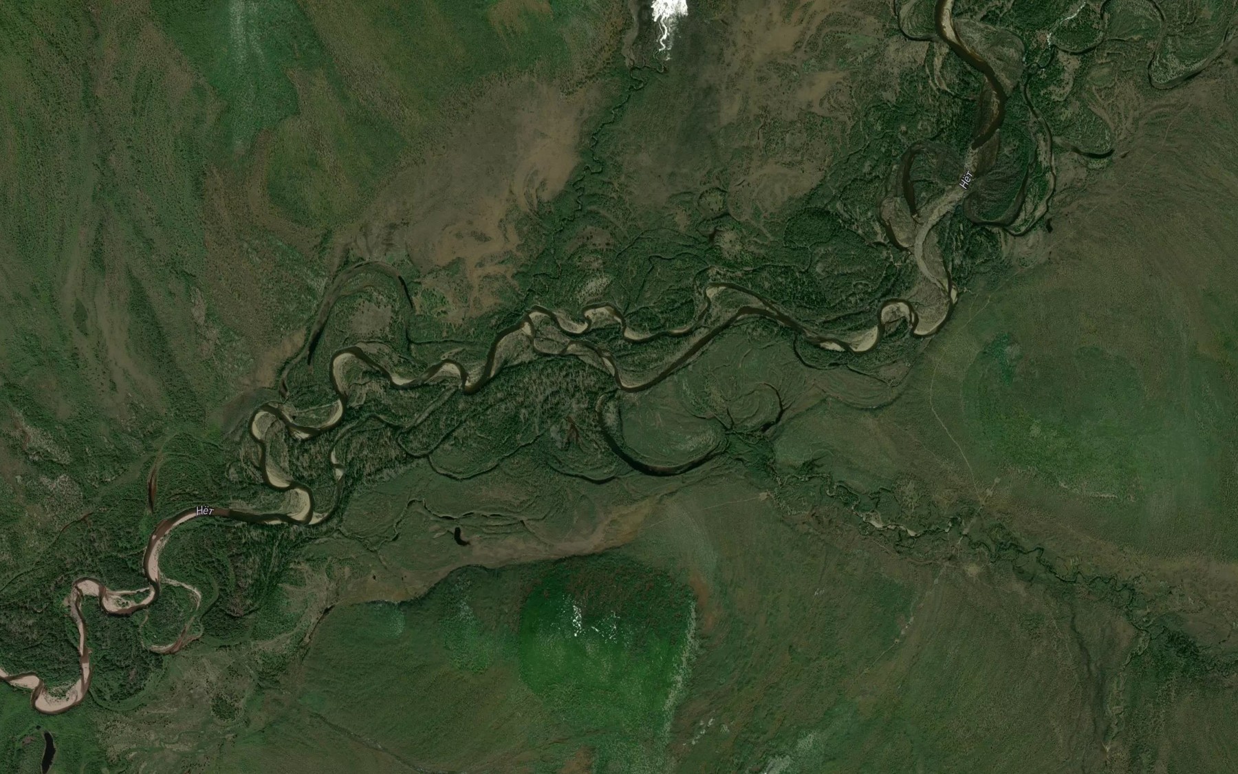 Satellite map of the Srednyaya Atan'dzha