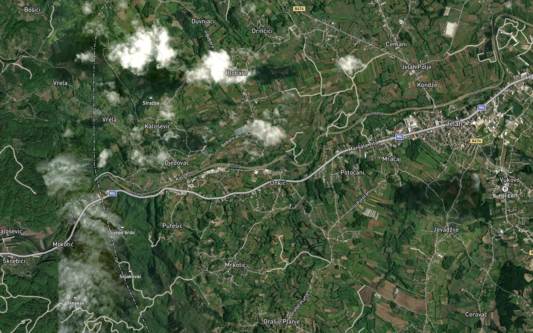 Satellite map of the Grgin Potok
