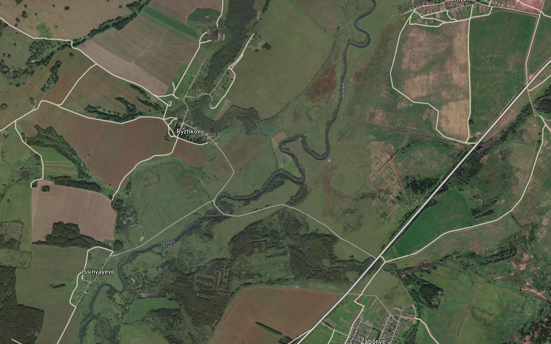 Satellite map of the Devyatil'geyevka