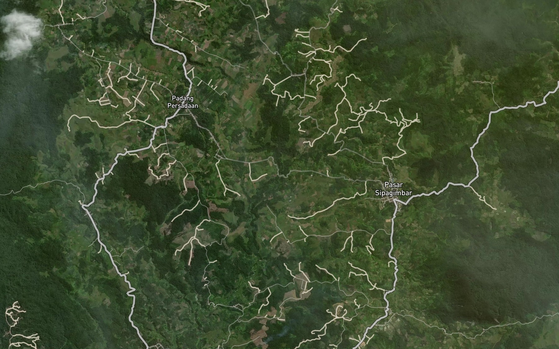 Satellite map of the Aek Parurean