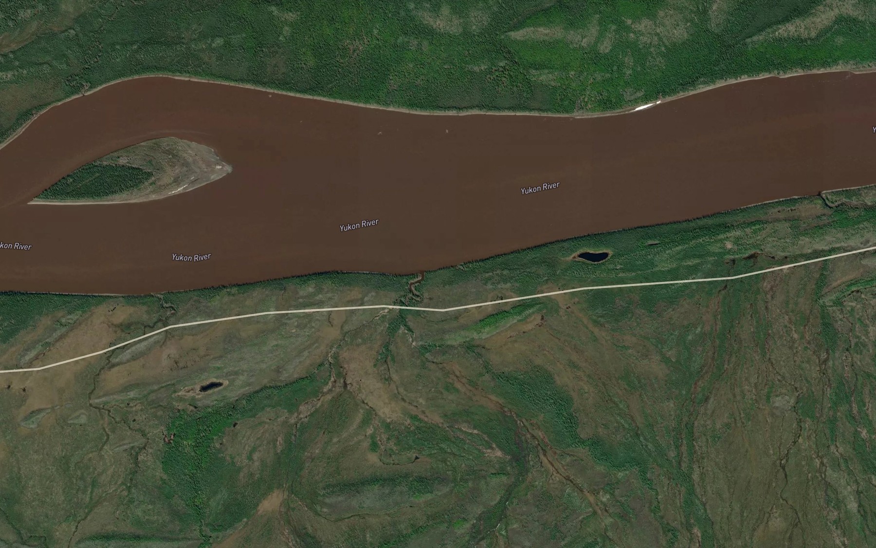 Satellite map of the Marshall Creek