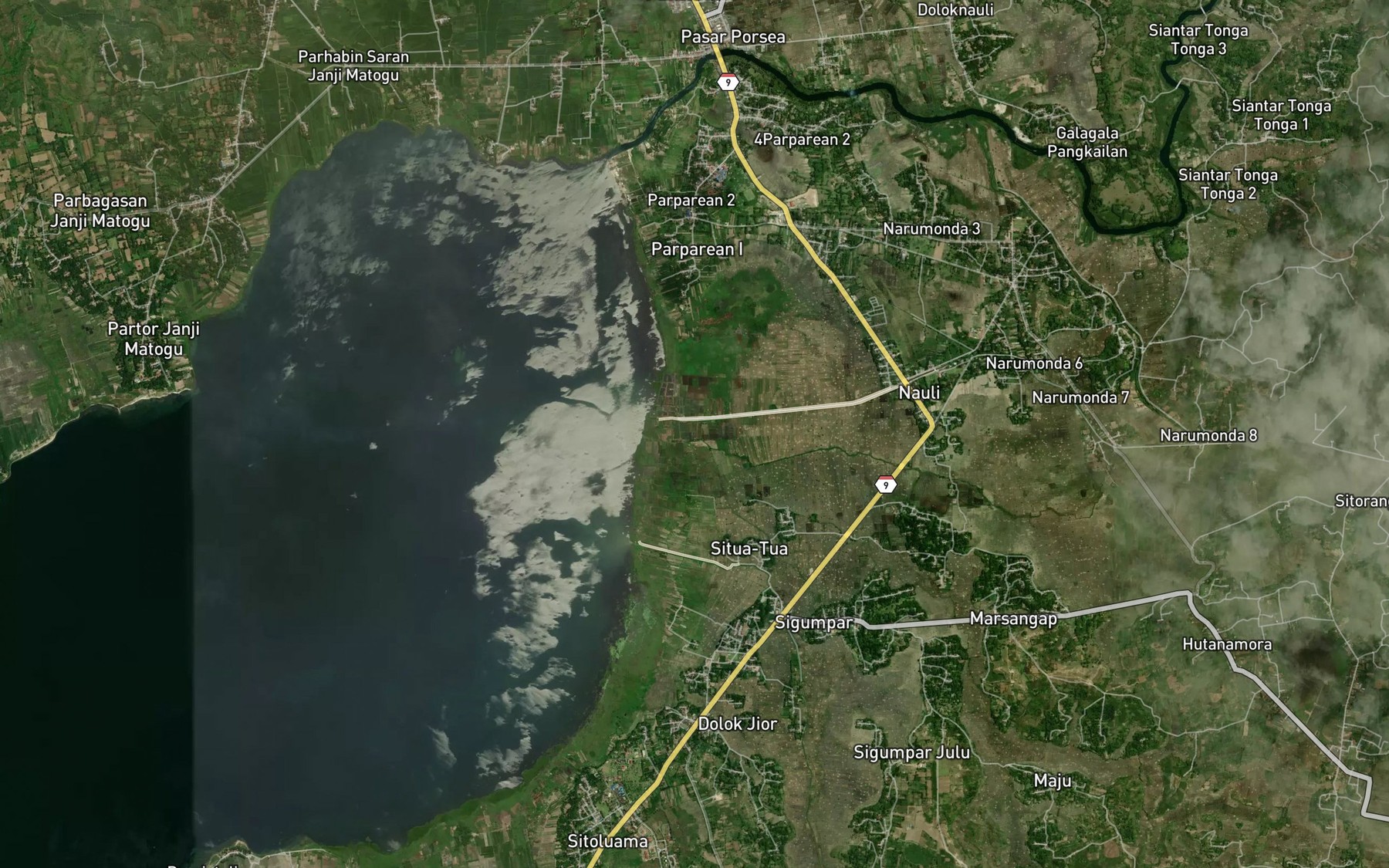 Satellite map of the Aek Si Bargot