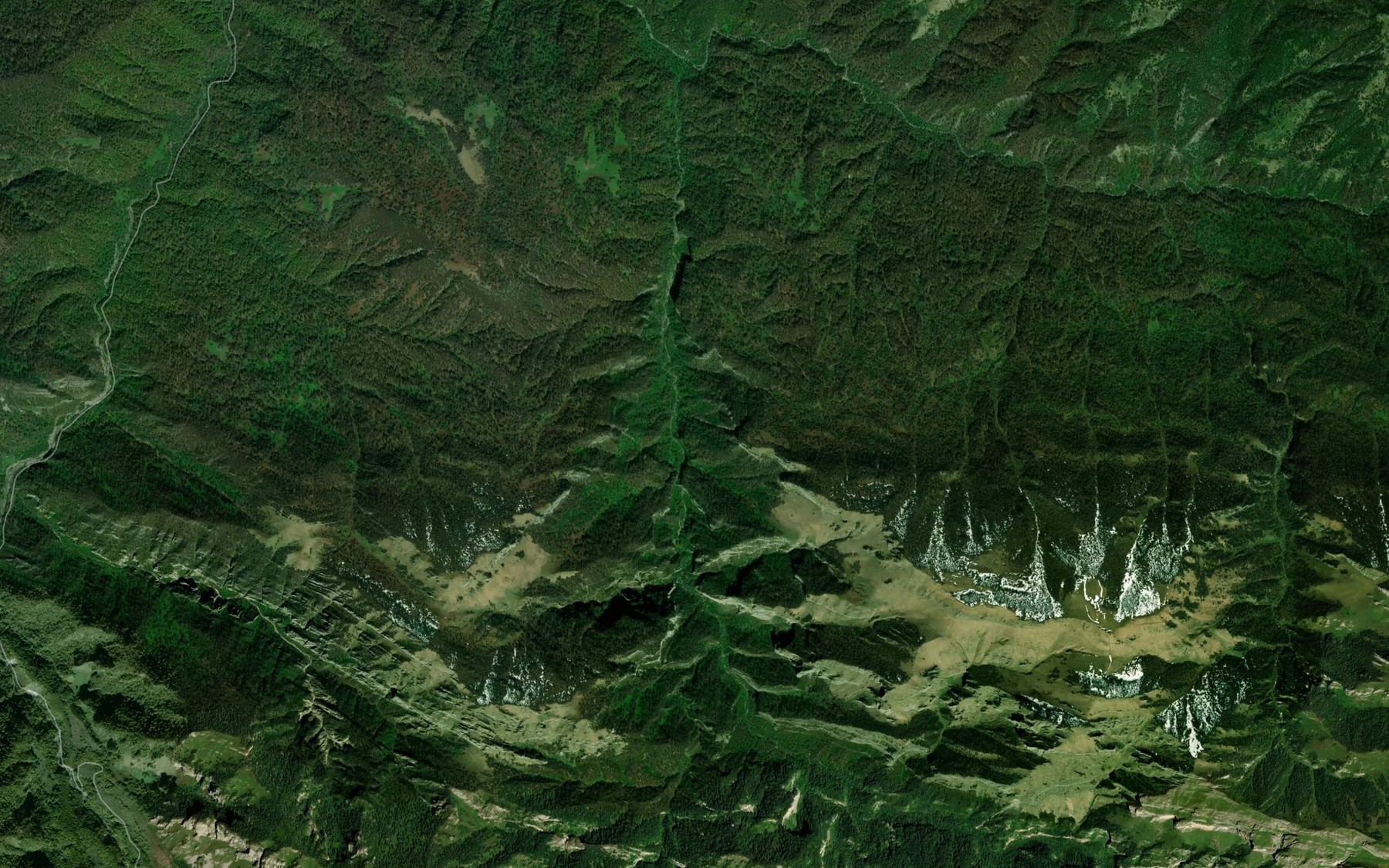 Satellite map of the Ushchel'ye Gazuni