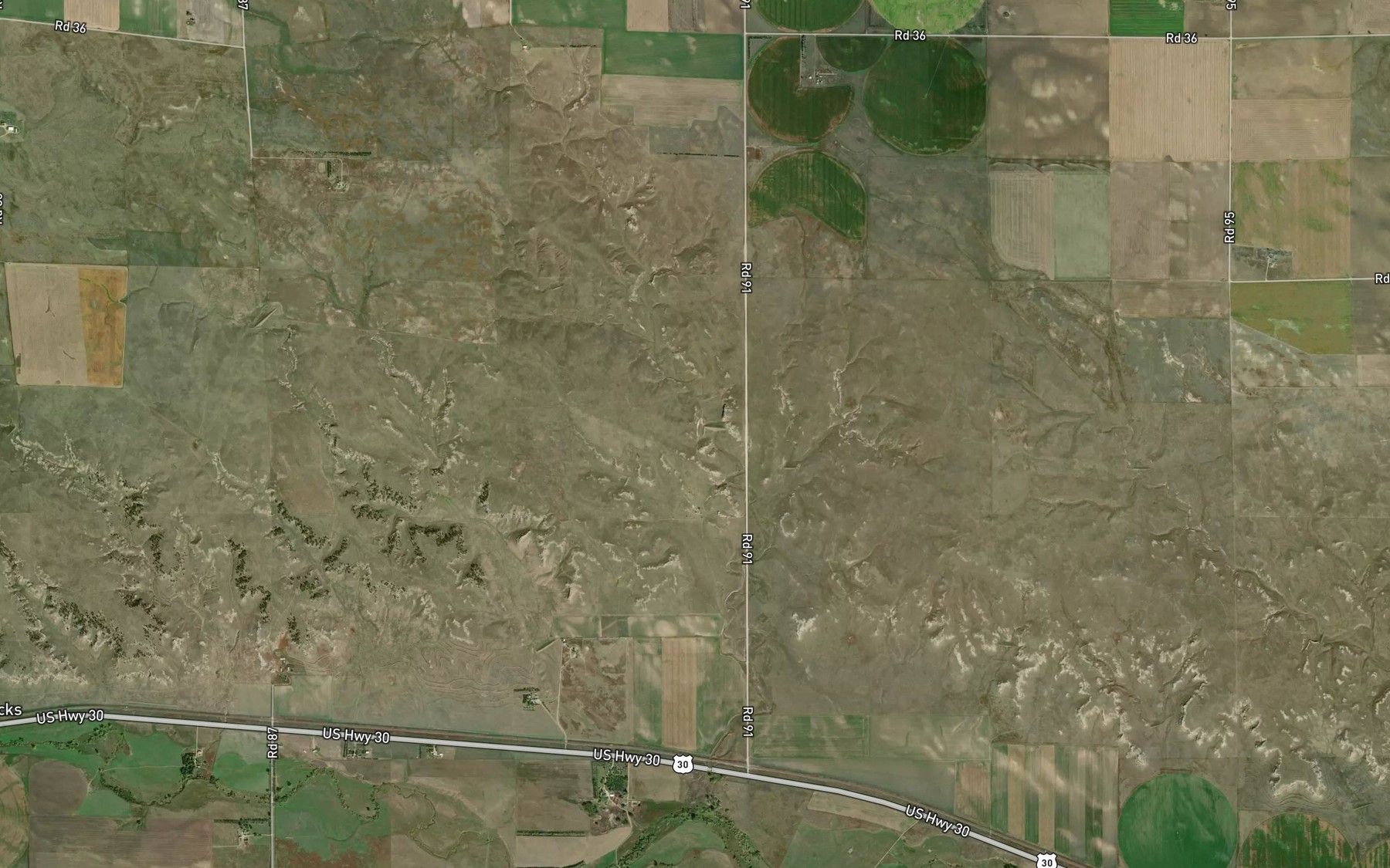 Satellite map of the Nelson Pond