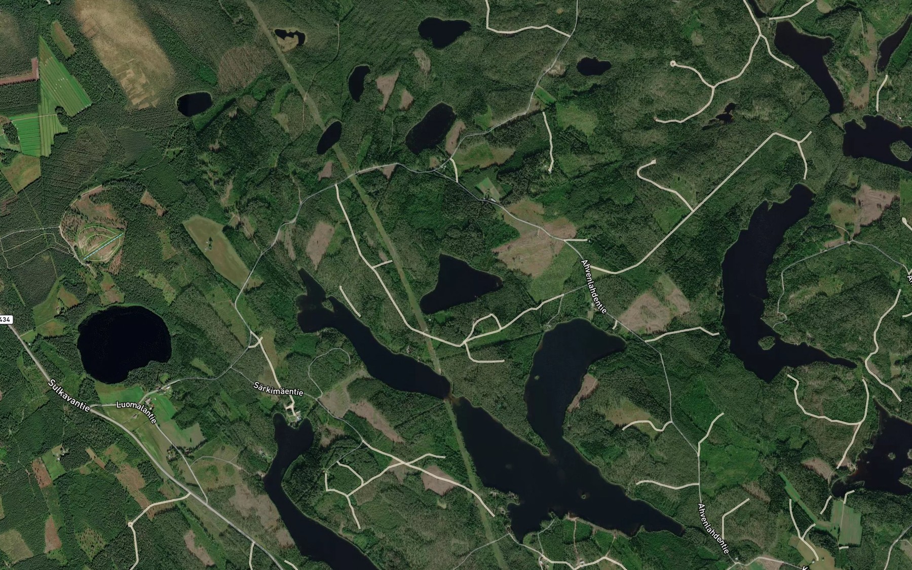 Satellite map of the Tiutionlampi