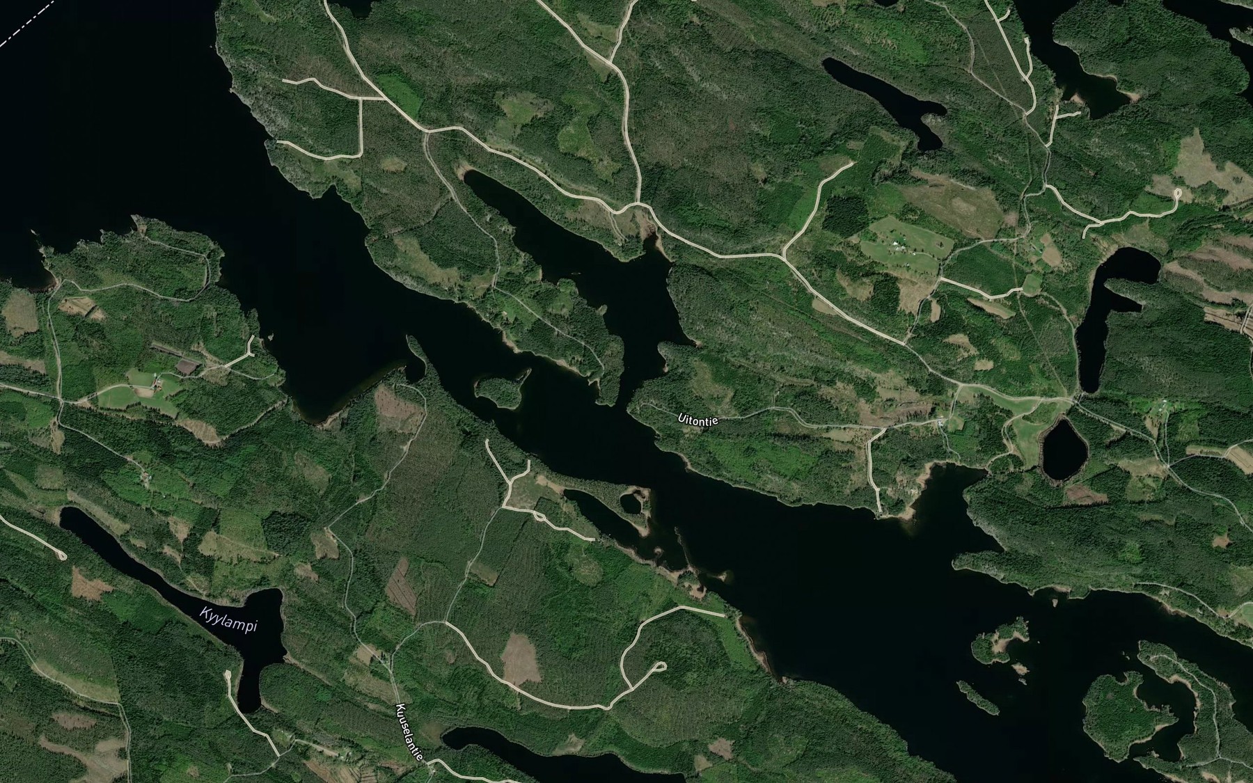 Satellite map of the Moninsalmi