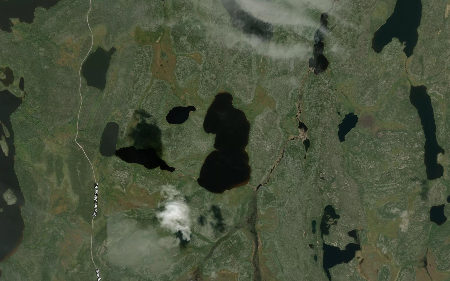 Satellite map of the Falconer Lake