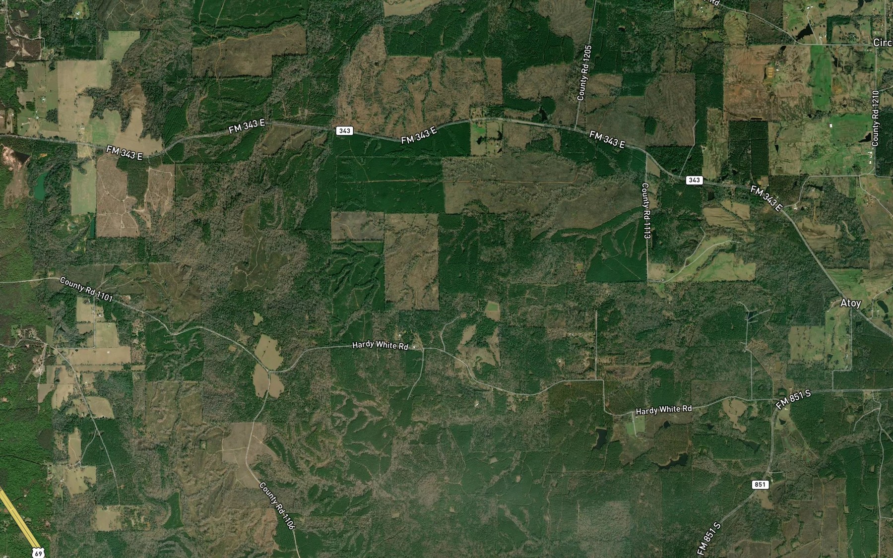 Satellite map of the Myrtle Spring