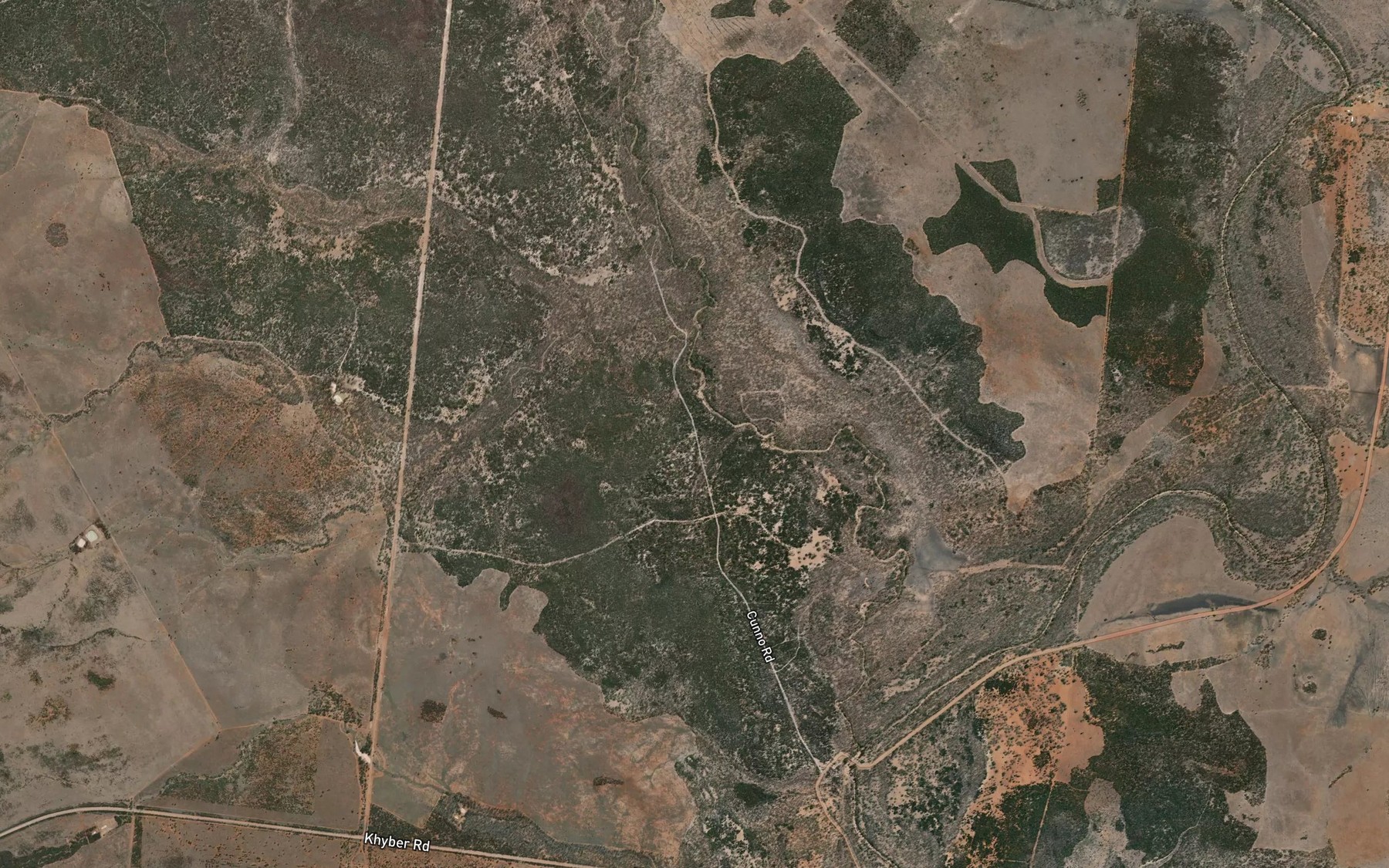 Satellite map of the Sams Creek