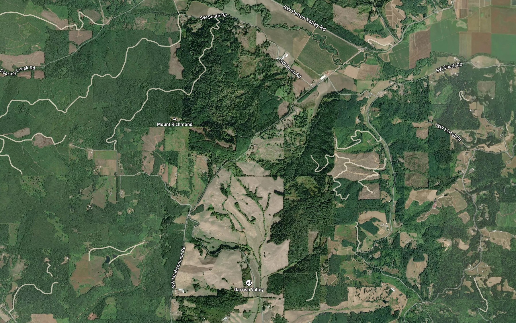 Satellite map of the Phillips Reservoir