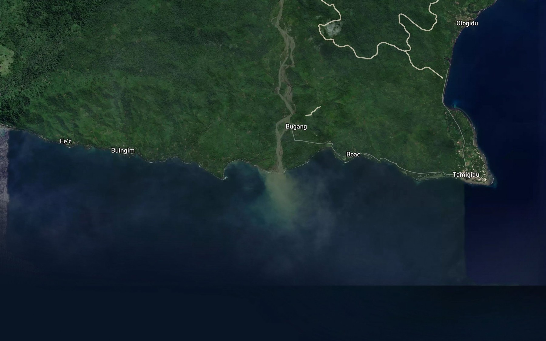 Satellite map of the Bukang River