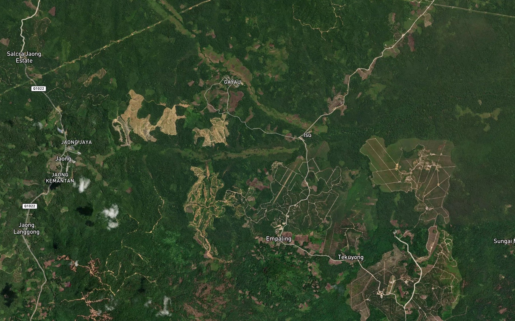 Satellite map of the Sungai Pelai