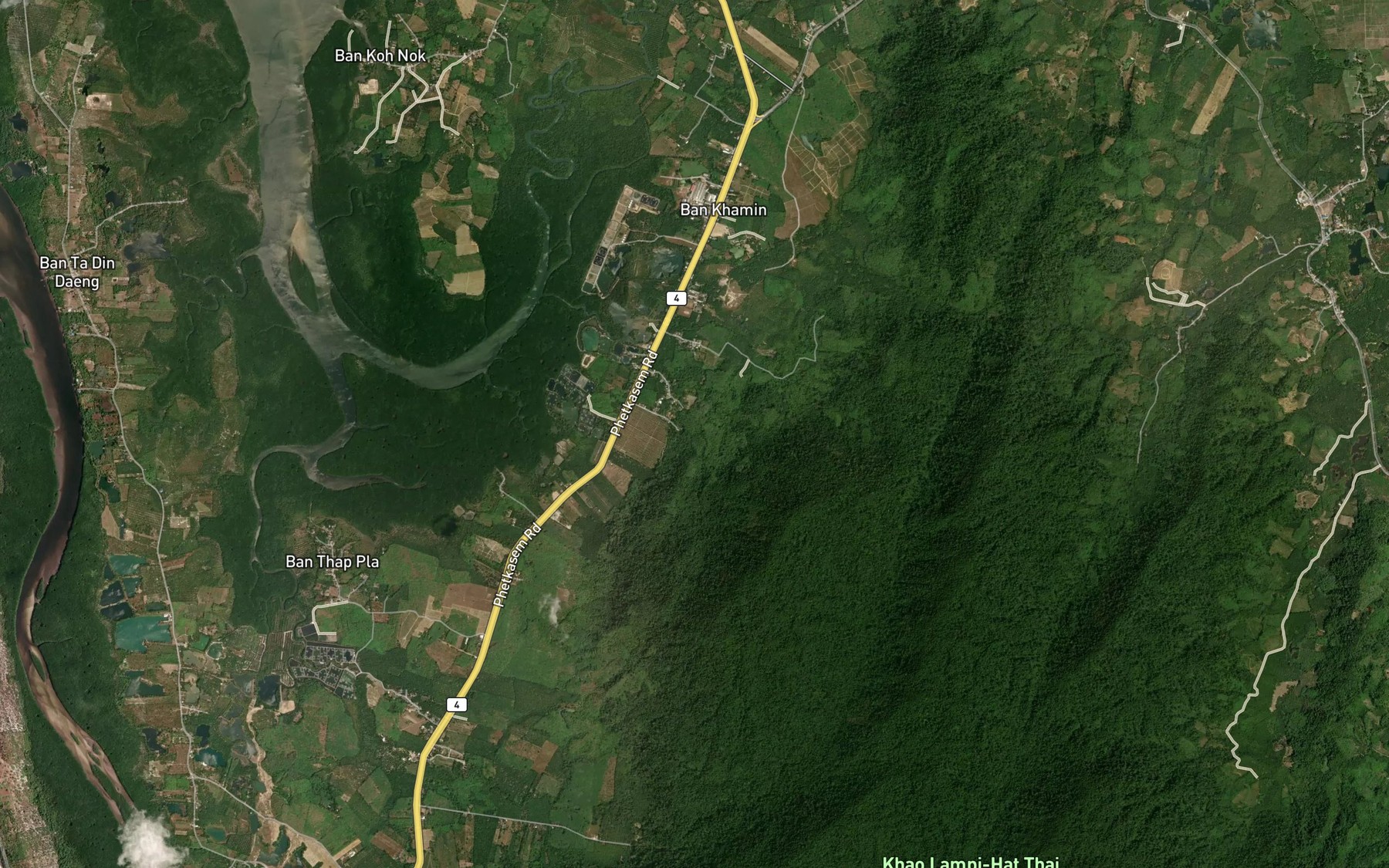 Satellite map of the Nam Tok Khanim