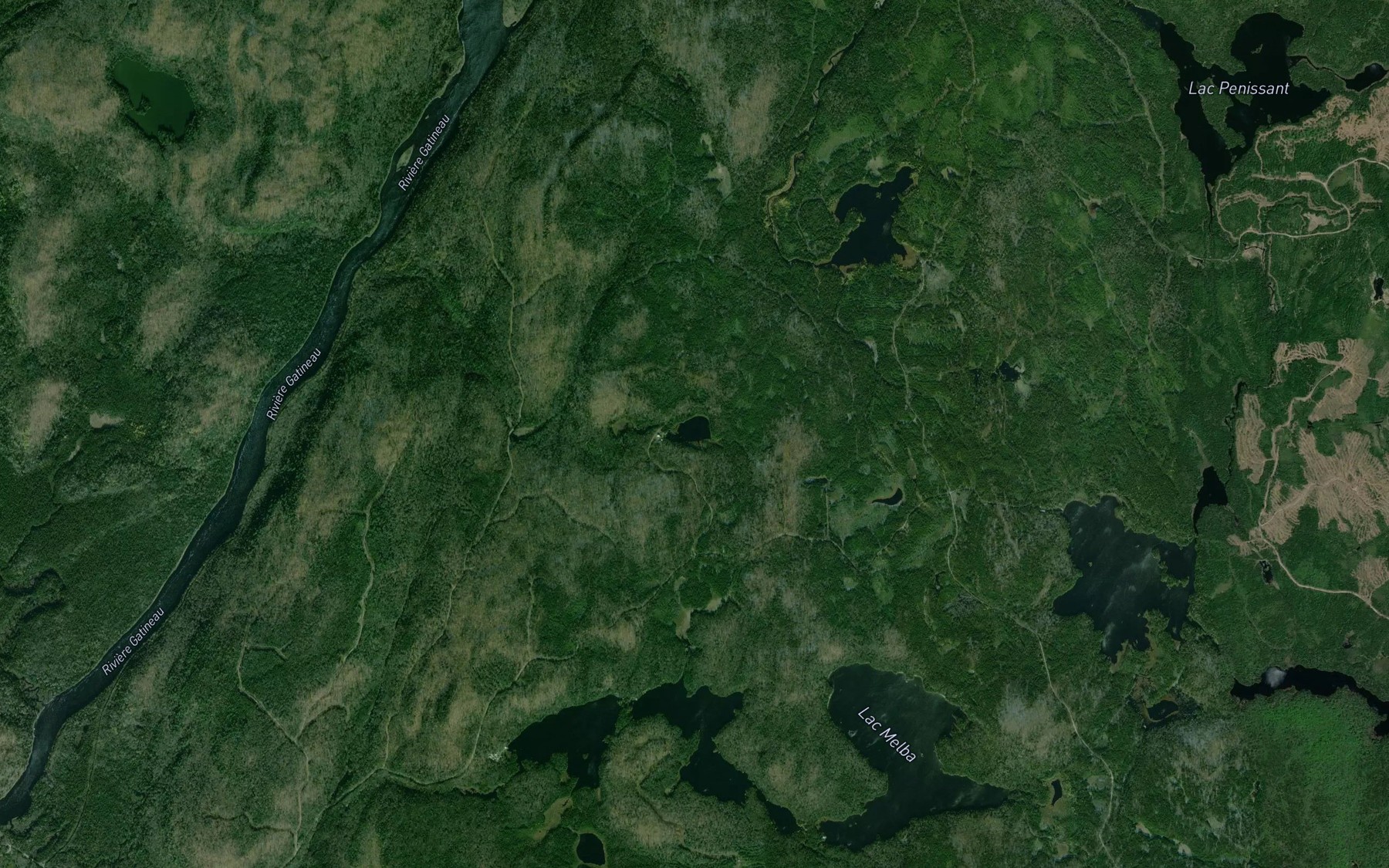 Satellite map of the Lac Lawrence