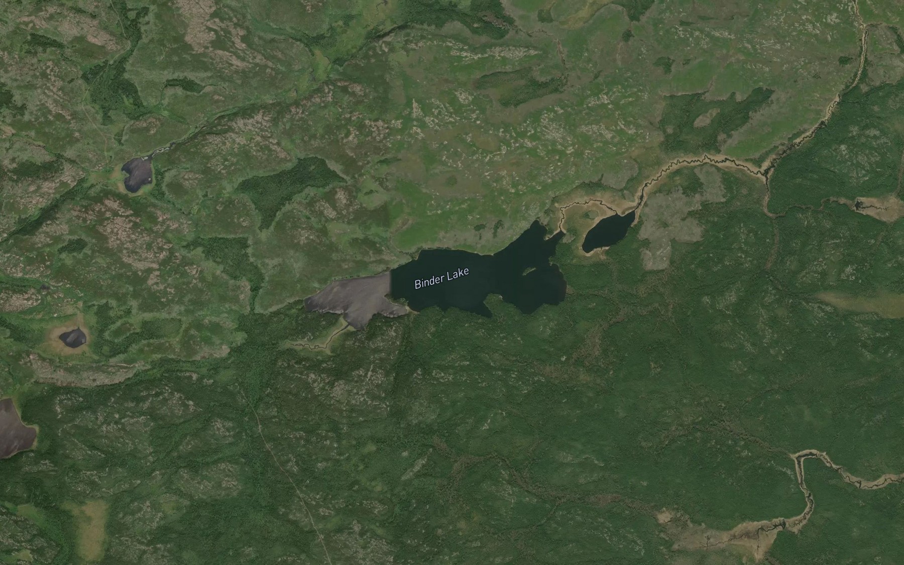 Satellite map of the Binder Lake