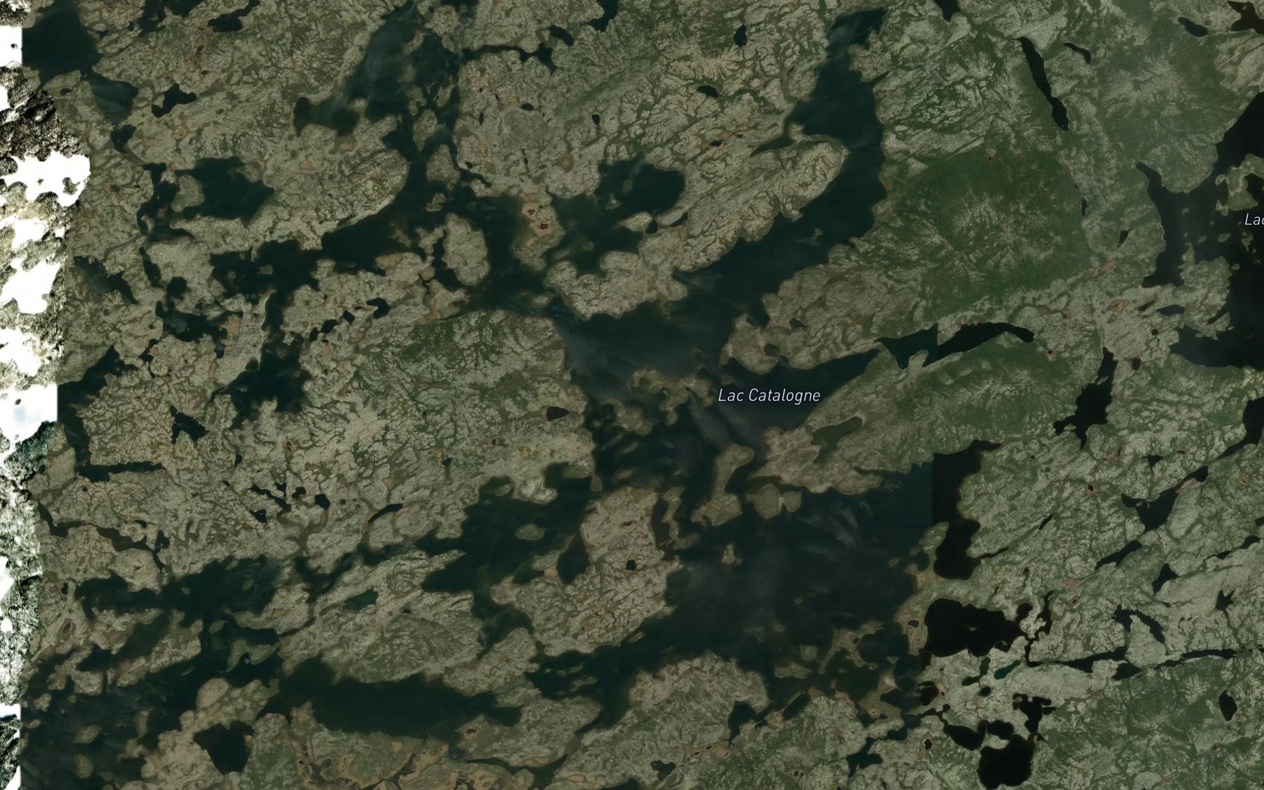 Satellite map of the Lac Catalogne
