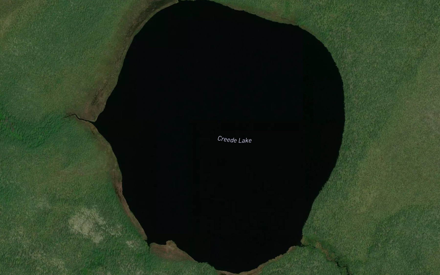 Satellite map of the Creede Lake