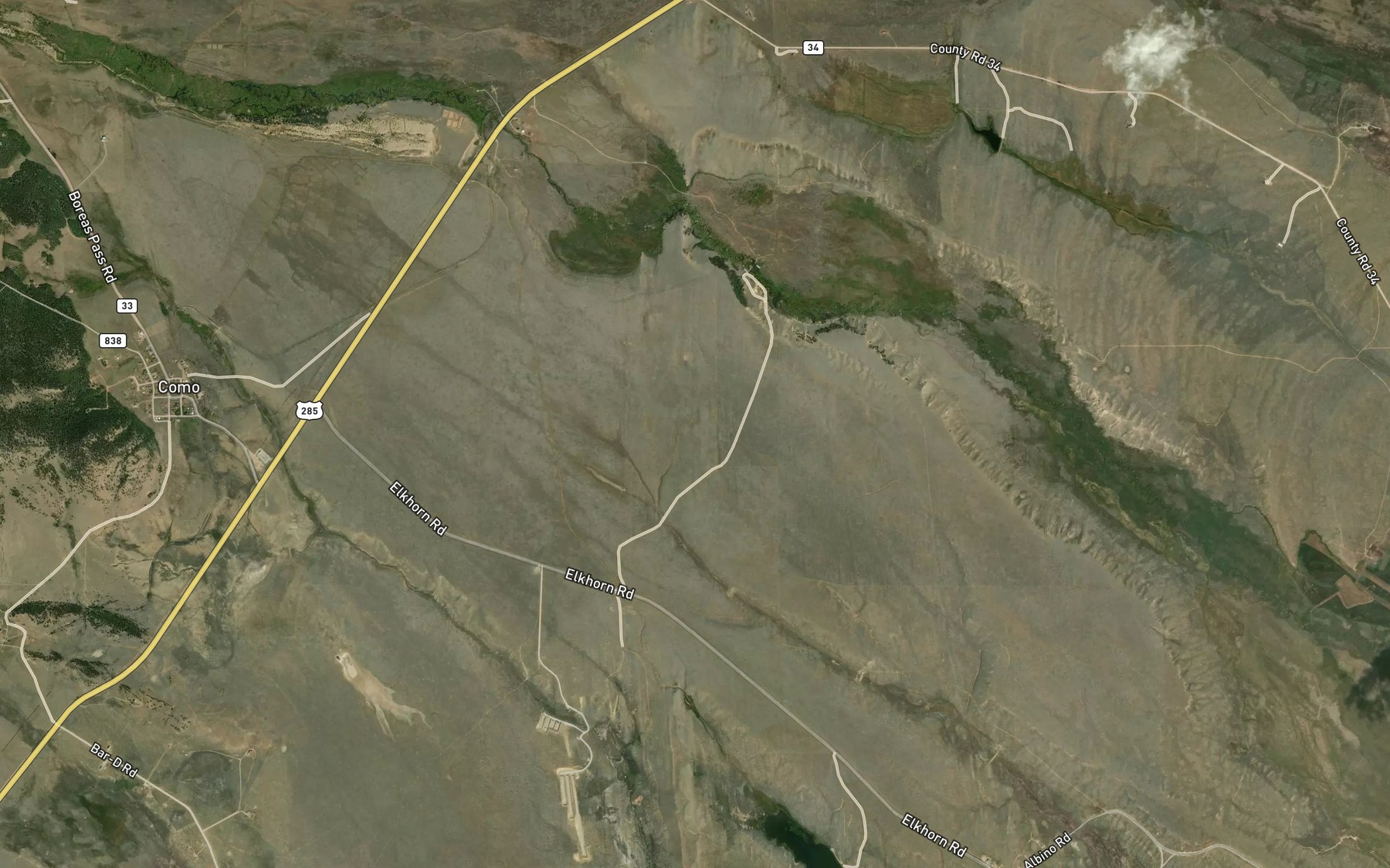 Satellite map of the Harlan Ditch