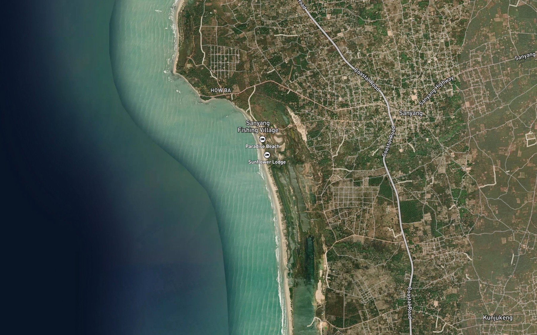Satellite map of the River Benifet