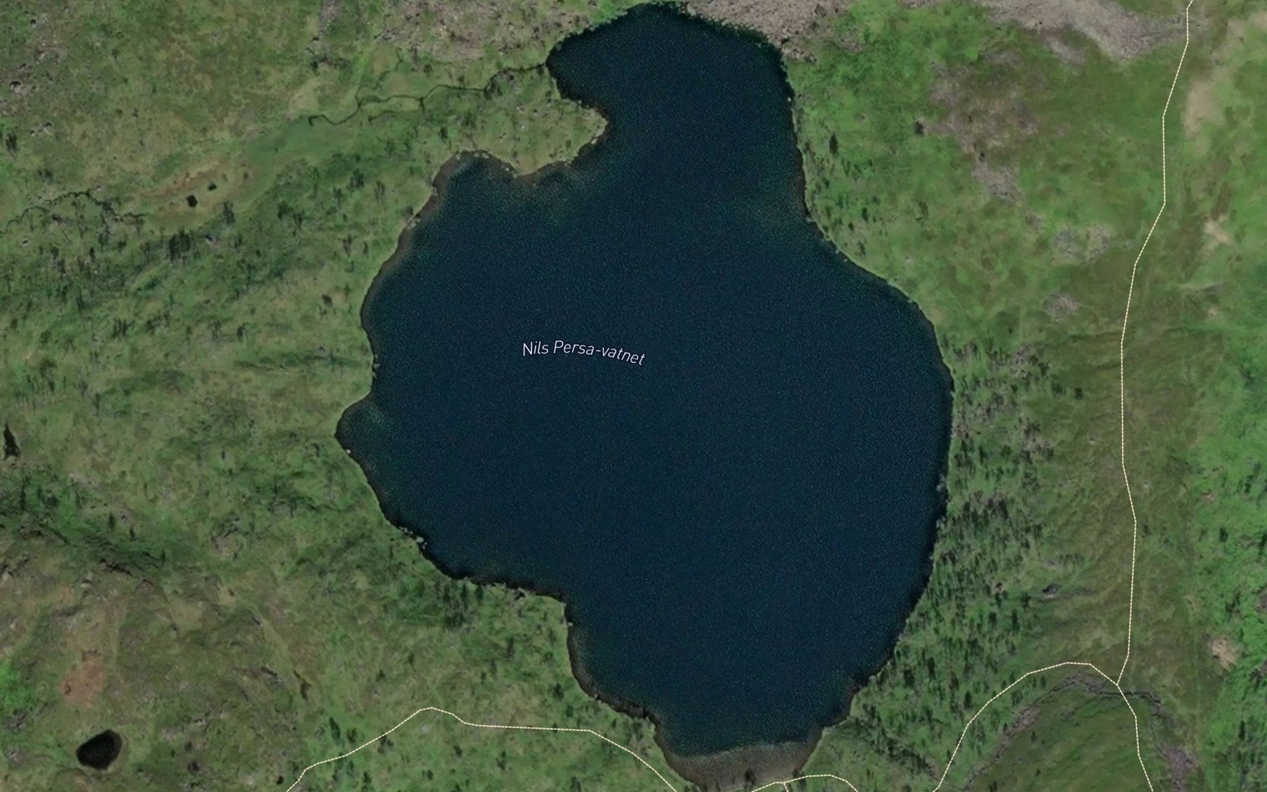 Satellite map of the Nils-Persavatnet