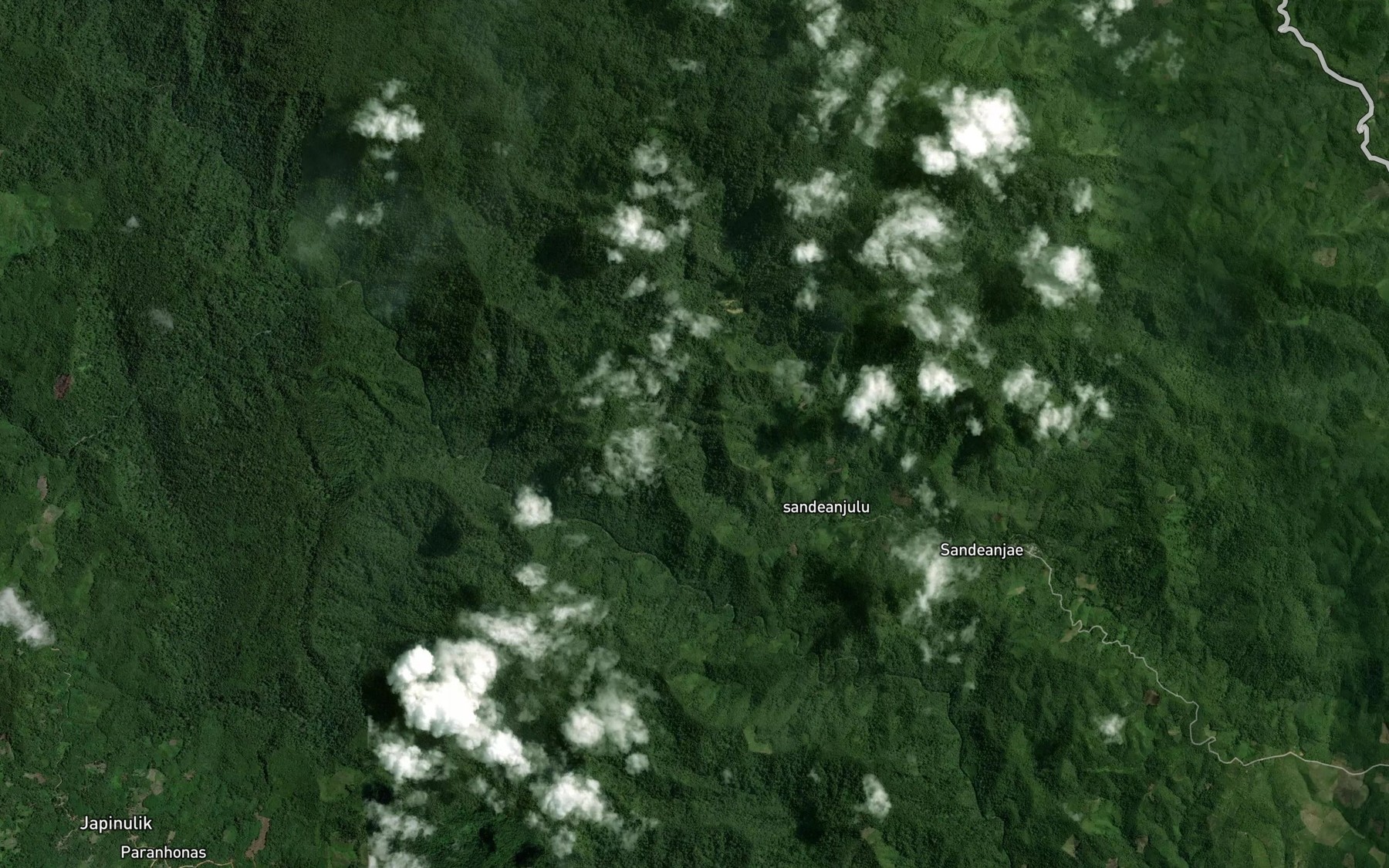 Satellite map of the Aek Bulu Hauk