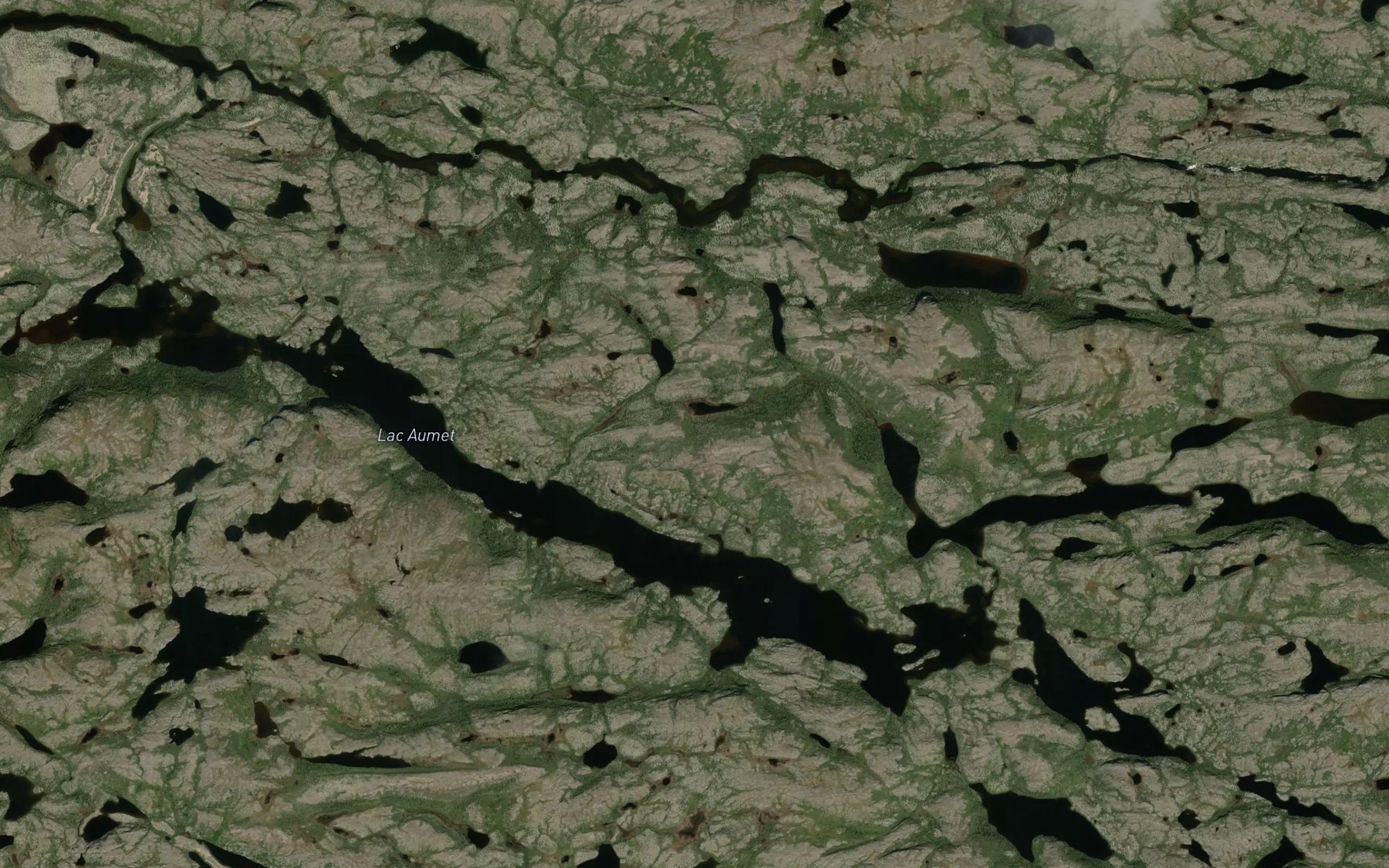 Satellite map of the Lac Aumet