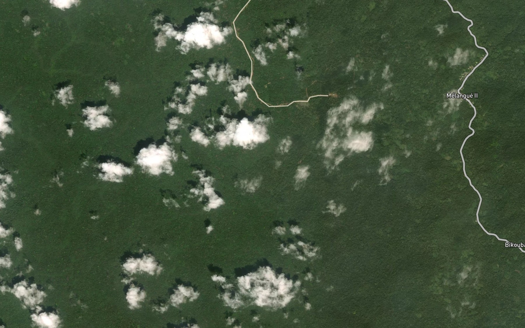 Satellite map of the Tyongo