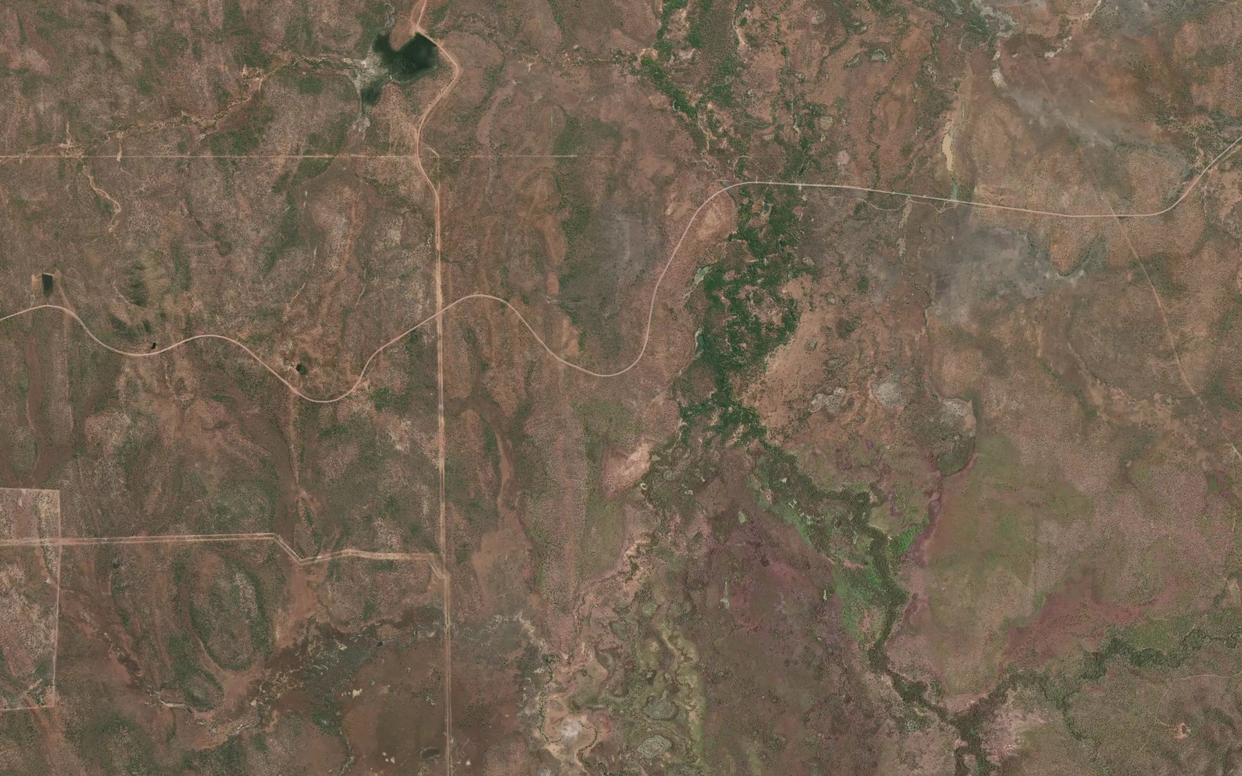 Satellite map of the Bridge Creek