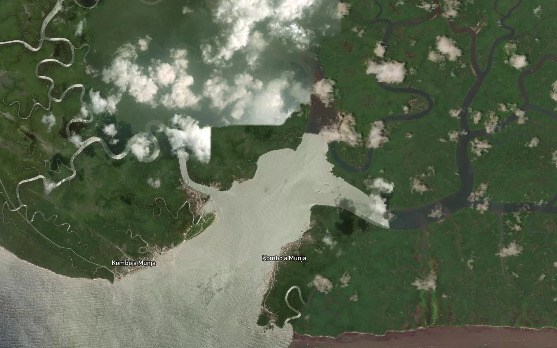 Satellite map of the Couchlan Creek