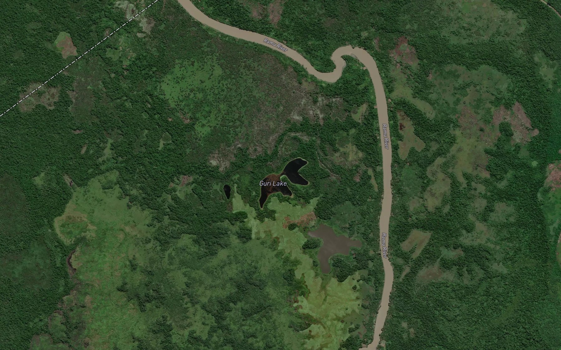 Satellite map of the Guri Lake