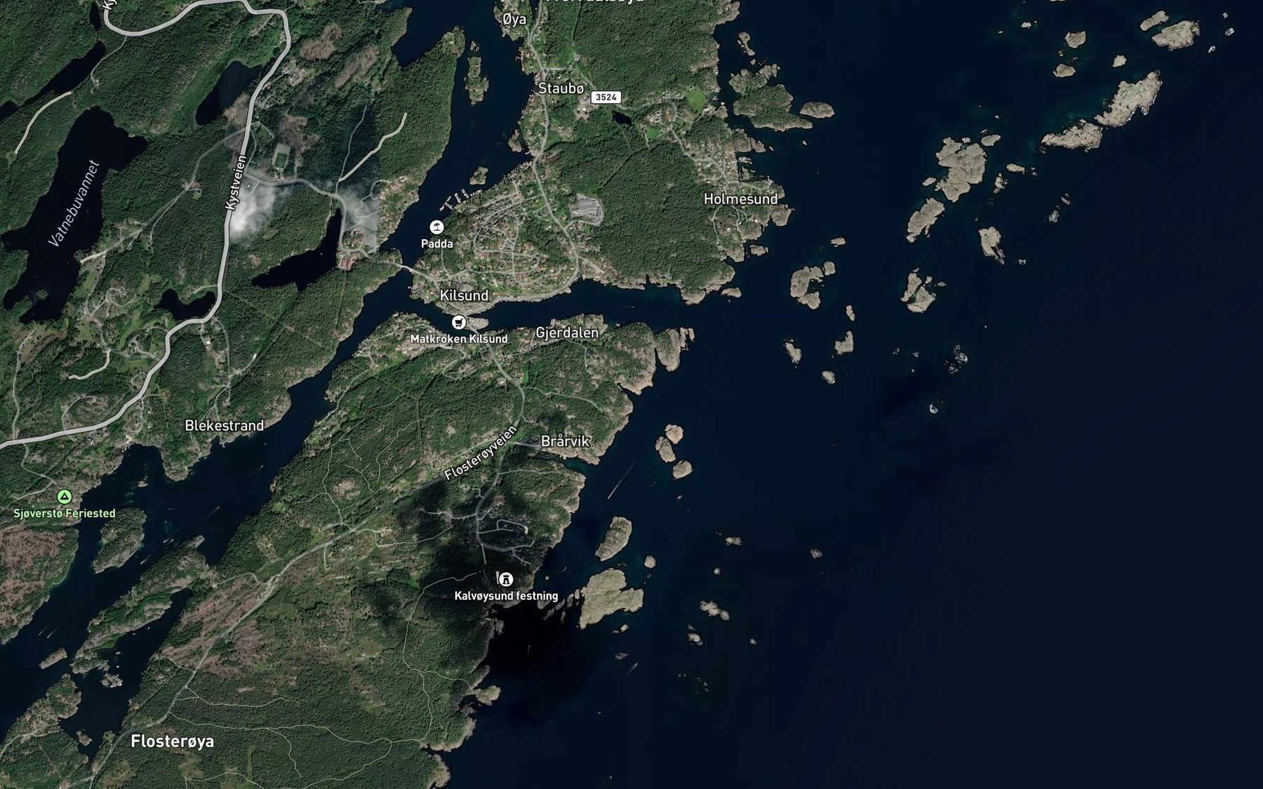 Satellite map of the Jonsvika